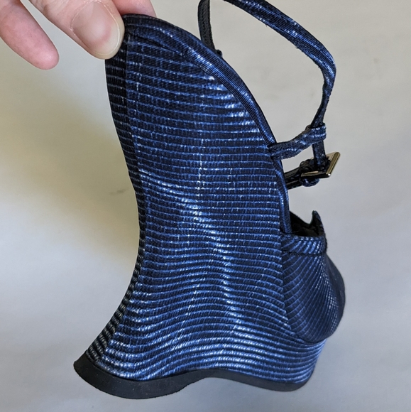 Vintage Prada Peep Toe Wedge Heel - Picture 11 of 13